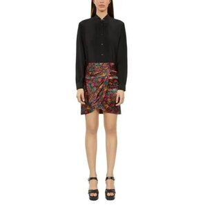 The Kooples Silk Mini Skirt Size 3 (large)